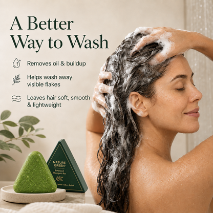 Nature Green™ Botanical Shampoo Bar  A gentle botanical cleanse for a fresher scalp and softer, fuller-looking hair.