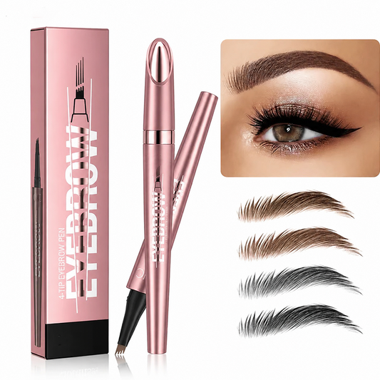 Waterproof Micro-Fork Eyebrow Pencil, Long-Lasting Brow Pen for Natural Hair-Like Strokes