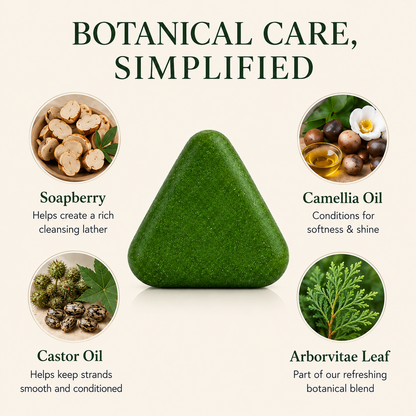 Nature Green™ Botanical Shampoo Bar  A gentle botanical cleanse for a fresher scalp and softer, fuller-looking hair.